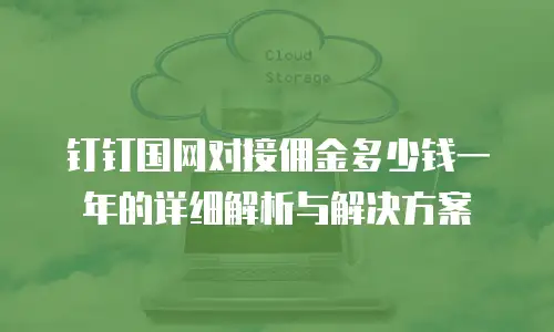 钉钉国网对接佣金多少钱一年的详细解析与解决方案