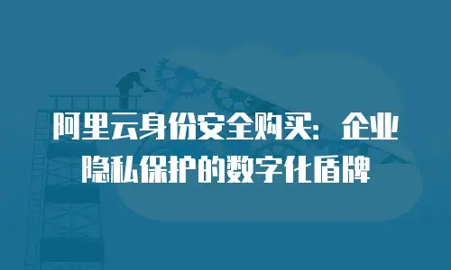 阿里云身份安全购买：企业隐私保护的数字化盾牌