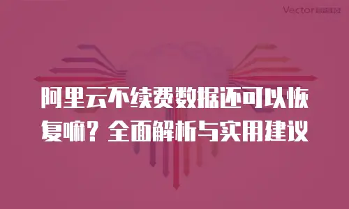 阿里云不续费数据还可以恢复嘛？全面解析与实用建议