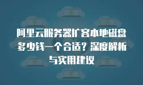 阿里云服务器扩容本地磁盘多少钱一个合适？深度解析与实用建议