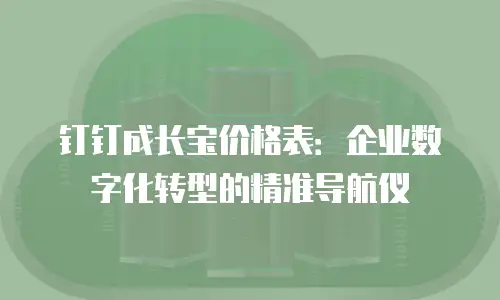 钉钉成长宝价格表：企业数字化转型的精准导航仪
