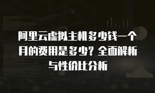 阿里云虚拟主机多少钱一个月的费用是多少？全面解析与性价比分析