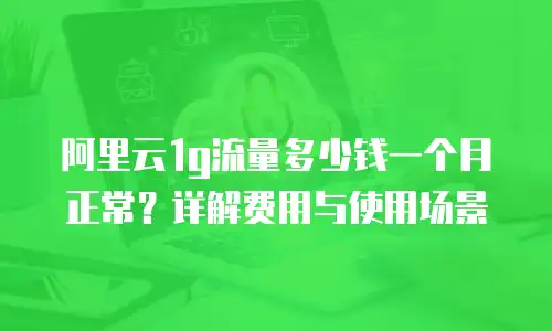 阿里云1g流量多少钱一个月正常？详解费用与使用场景