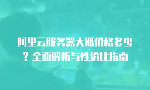 阿里云服务器大概价格多少？全面解析与性价比指南