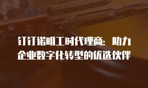 钉钉诺明工时代理商：助力企业数字化转型的优选伙伴