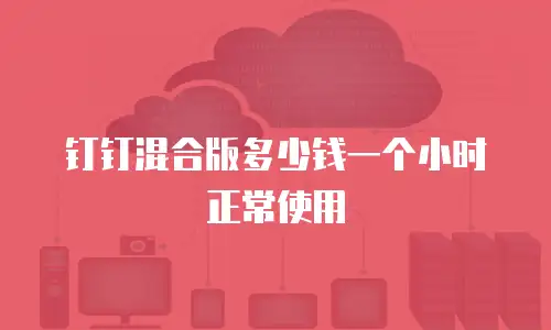 钉钉混合版多少钱一个小时正常使用