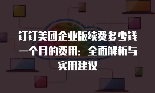 钉钉美团企业版续费多少钱一个月的费用：全面解析与实用建议