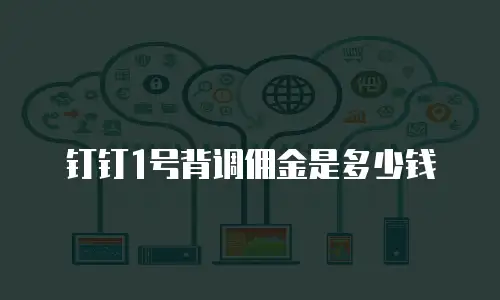 钉钉1号背调佣金是多少钱