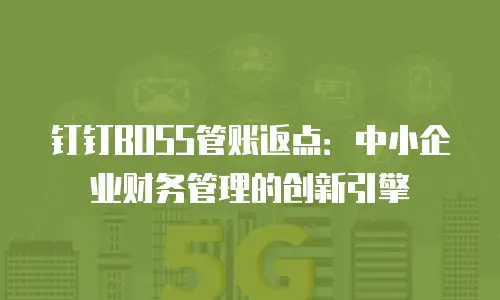 钉钉BOSS管账返点：中小企业财务管理的创新引擎