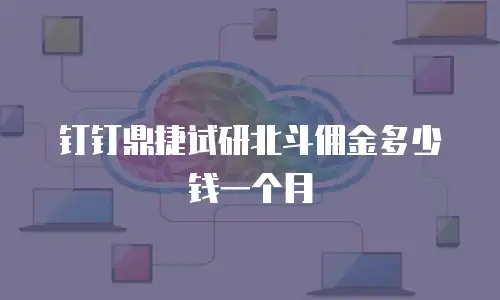 钉钉鼎捷试研北斗佣金多少钱一个月