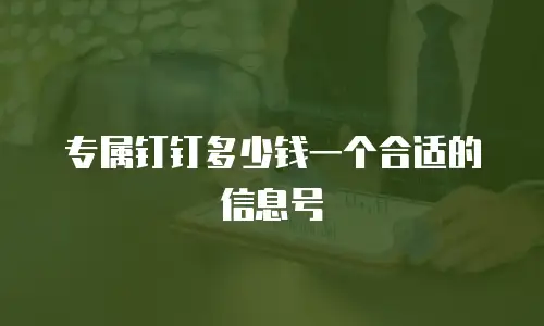 专属钉钉多少钱一个合适的信息号