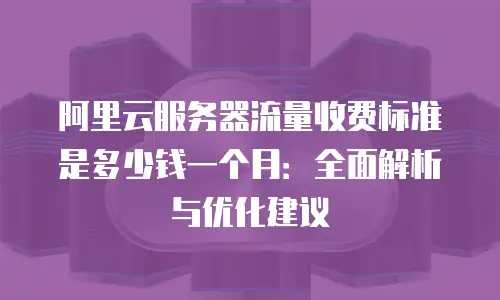 阿里云服务器流量收费标准是多少钱一个月：全面解析与优化建议