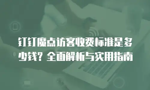 钉钉魔点访客收费标准是多少钱？全面解析与实用指南