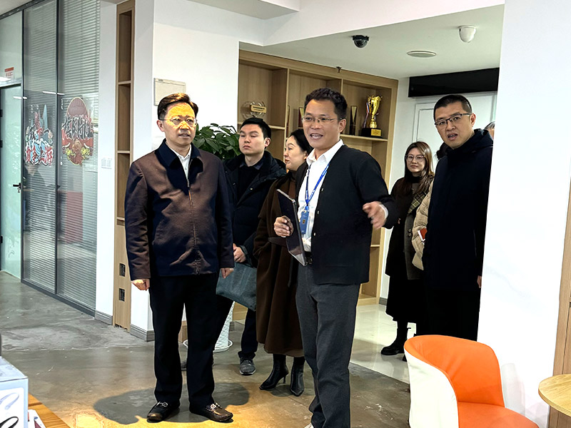 九龙坡区常委、副区长程彪莅临典名科技调研指导工作