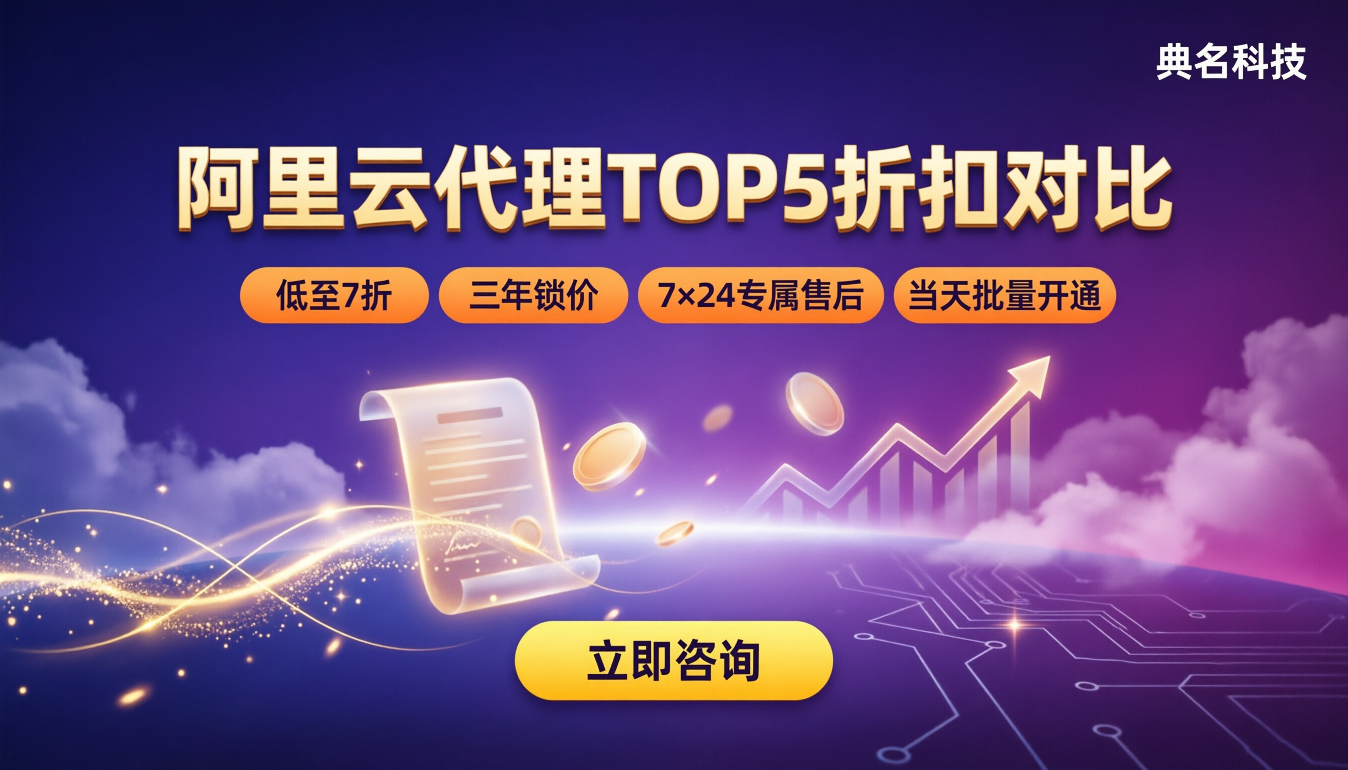 阿里云代理TOP5：今年折扣对比，哪家最划算