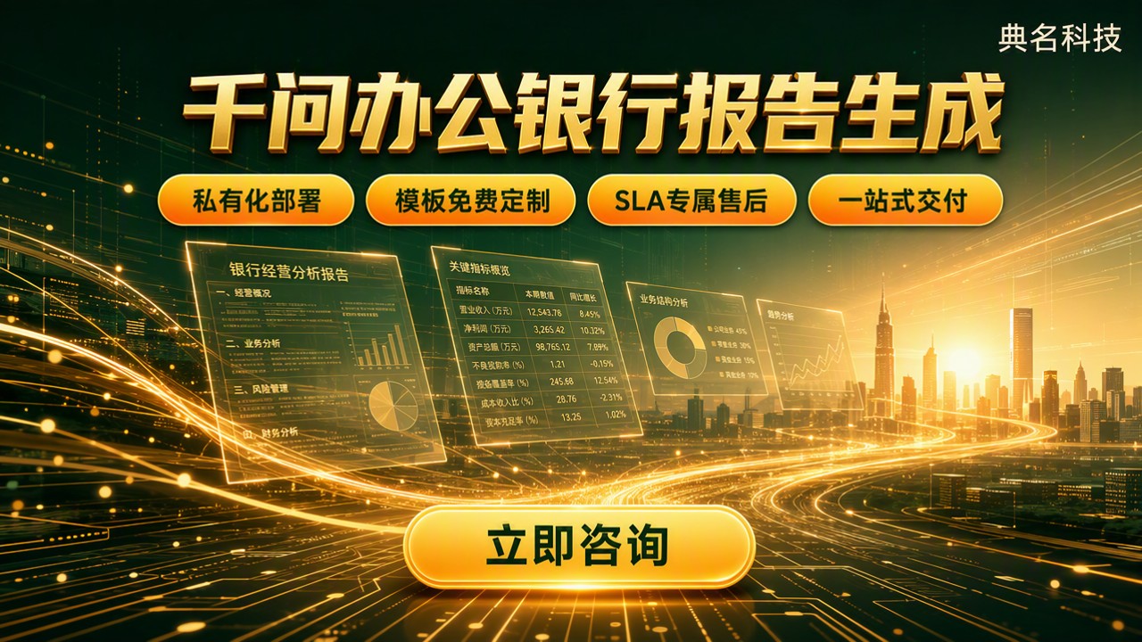 千问办公银行报告生成:方案对比怎么选