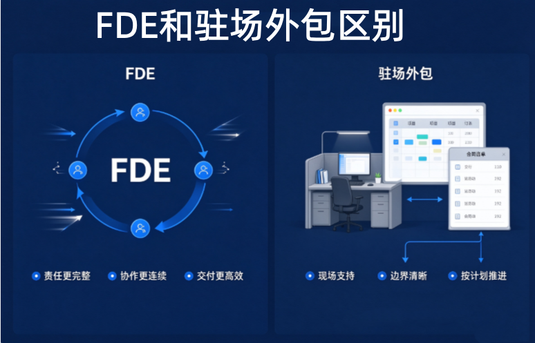 FDE和驻场外包区别:FDE服务商和传统外包哪个便宜