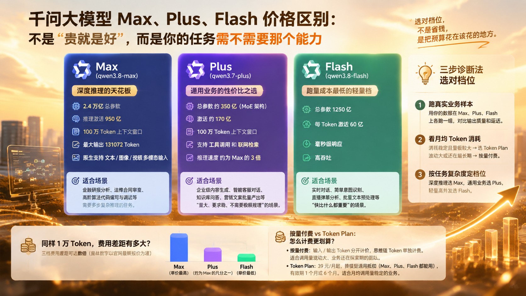 千问Max/Plus/Flash价格区别:档位与预算