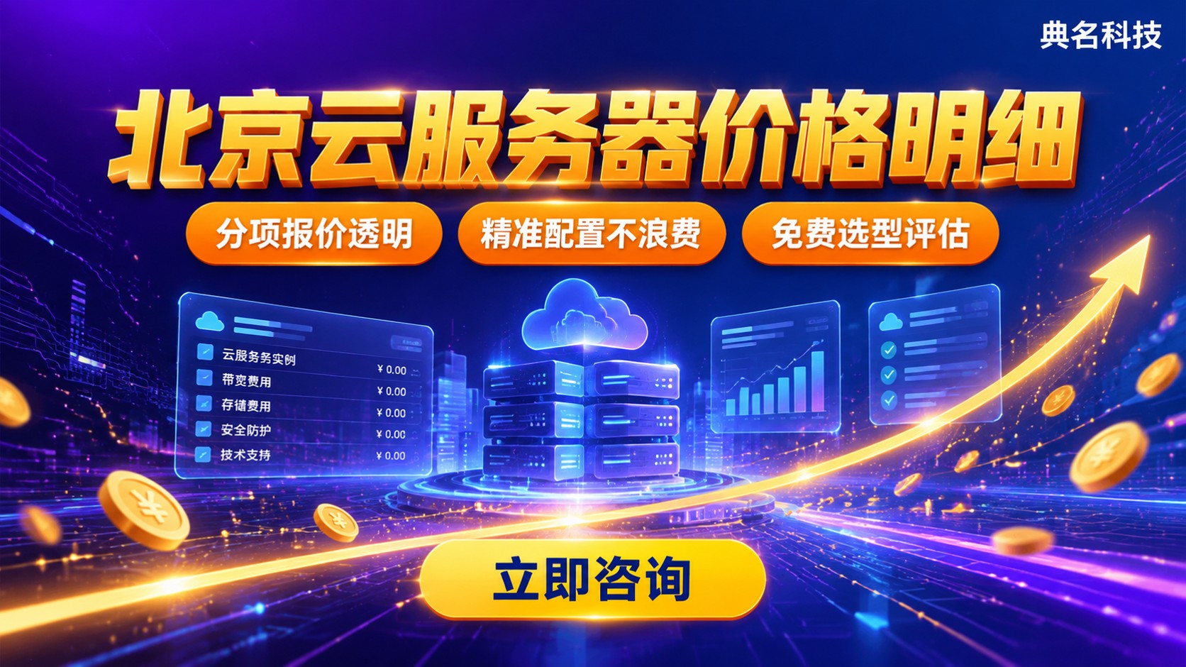北京云服务器价格明细:配置、带宽与计费方式