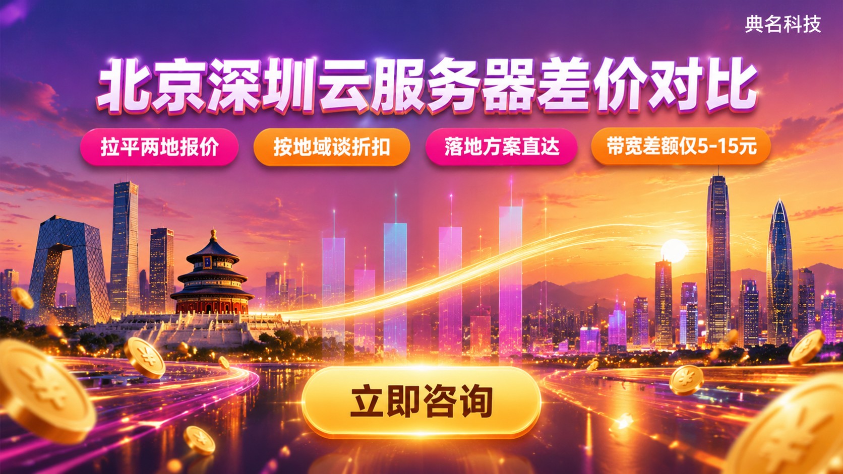北京和深圳云服务器价格对比:差价因素与购买建议