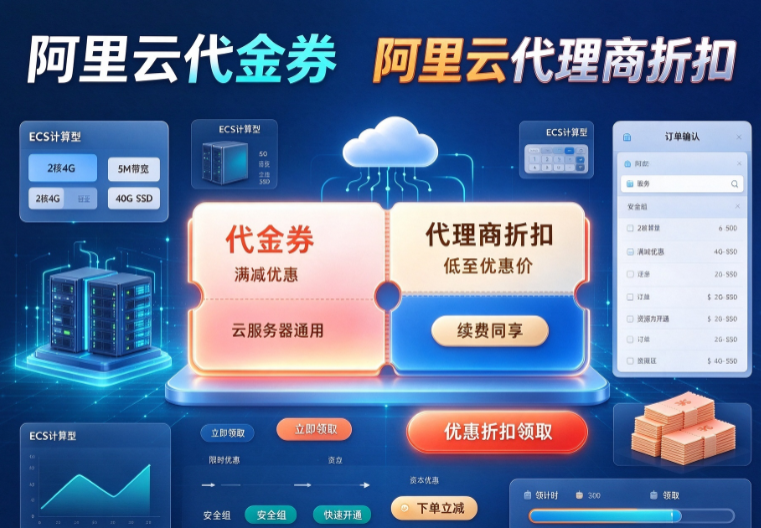 阿里云代金券领取入口:阿里云代理商折扣查询