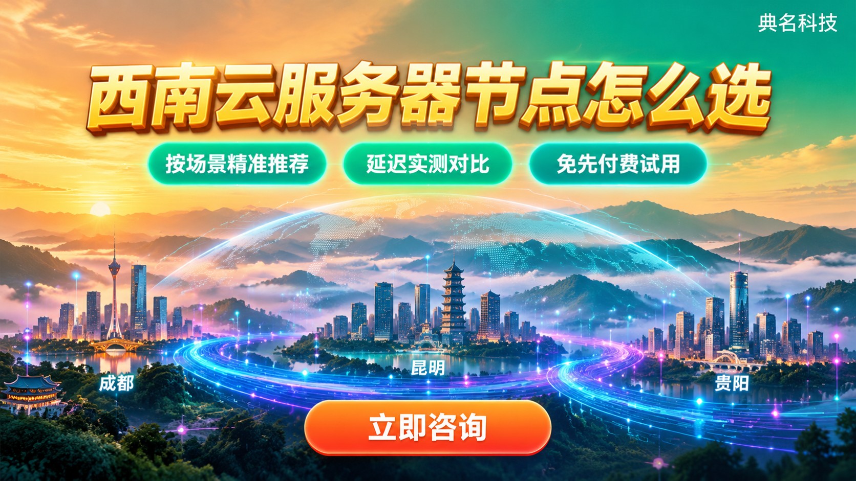 西南云服务器节点选择标准:成都、昆明、贵州适用场景
