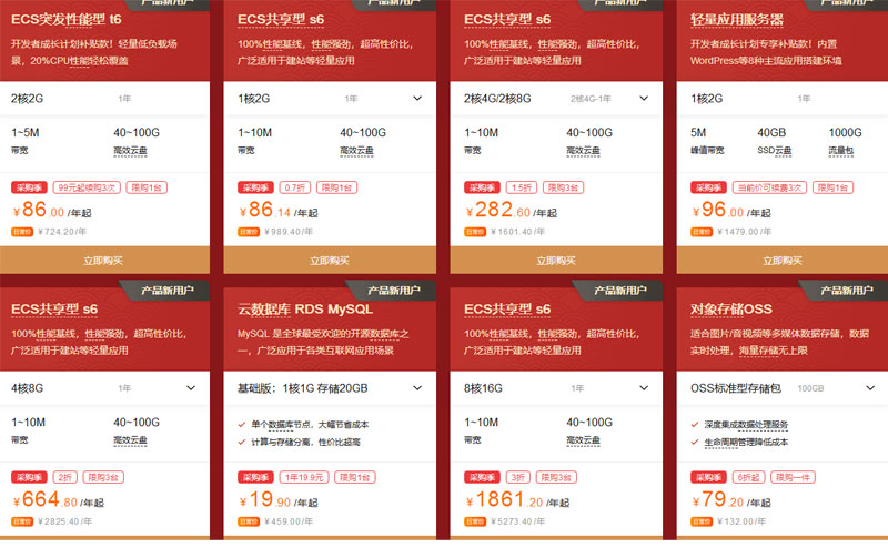 现在服务器的价格