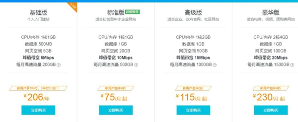 虚拟主机价格：虚拟主机多少钱一个月