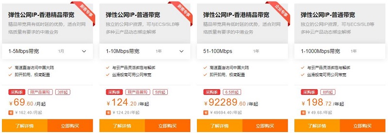 弹性公网IP价格:弹性公网IP多少钱一年