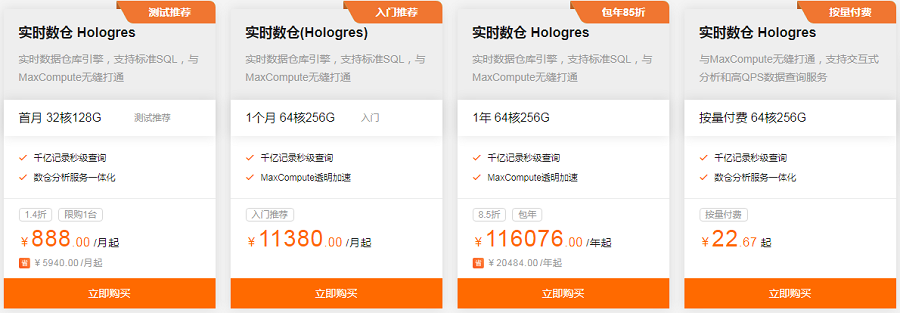 实时数仓多少钱一个月