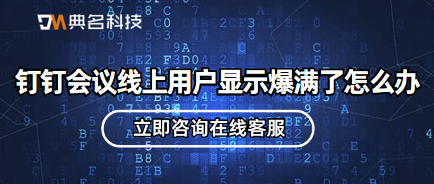 钉钉会议线上用户显示爆满了怎么办？解决方案详情
