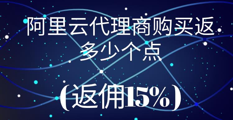 阿里云代理商购买返多少个点