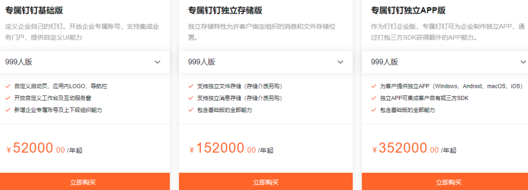 企业专属钉钉多少钱一年?专属钉钉价格