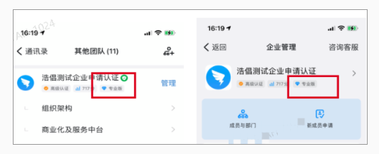 怎么确定有没有开通钉钉专业版