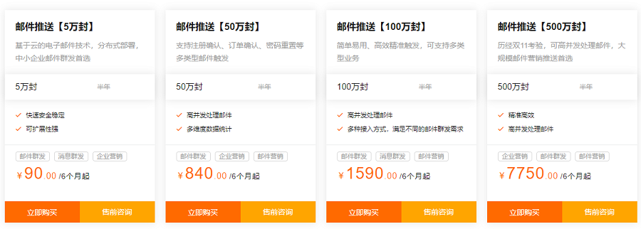 邮件推送费用：阿里云邮件推送价格多少钱一年