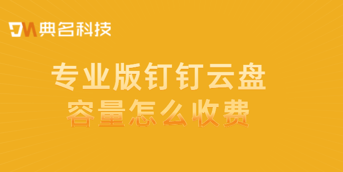 专业版钉钉云盘容量怎么收费