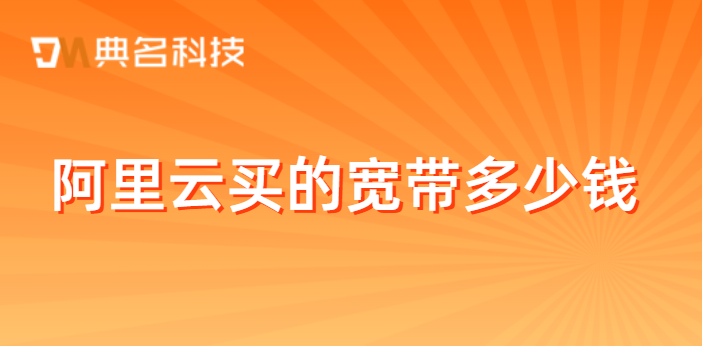 阿里云买的宽带多少钱