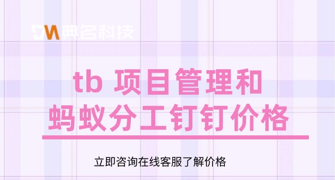 钉钉价格:tb 项目管理和蚂蚁分工