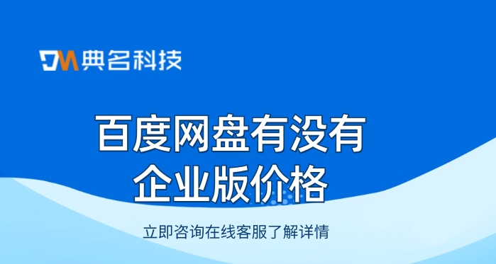 百度网盘有没有企业版价格
