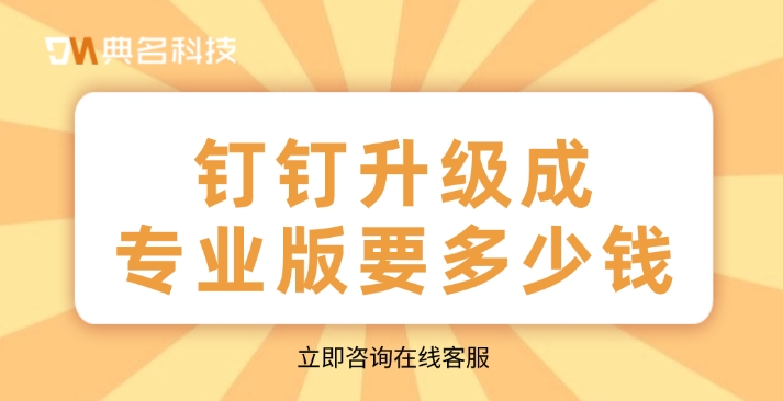 钉钉升级成专业版要多少钱