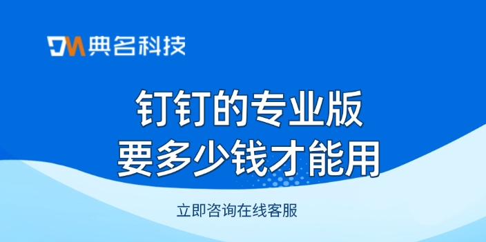 钉钉的专业版要多少钱才能用